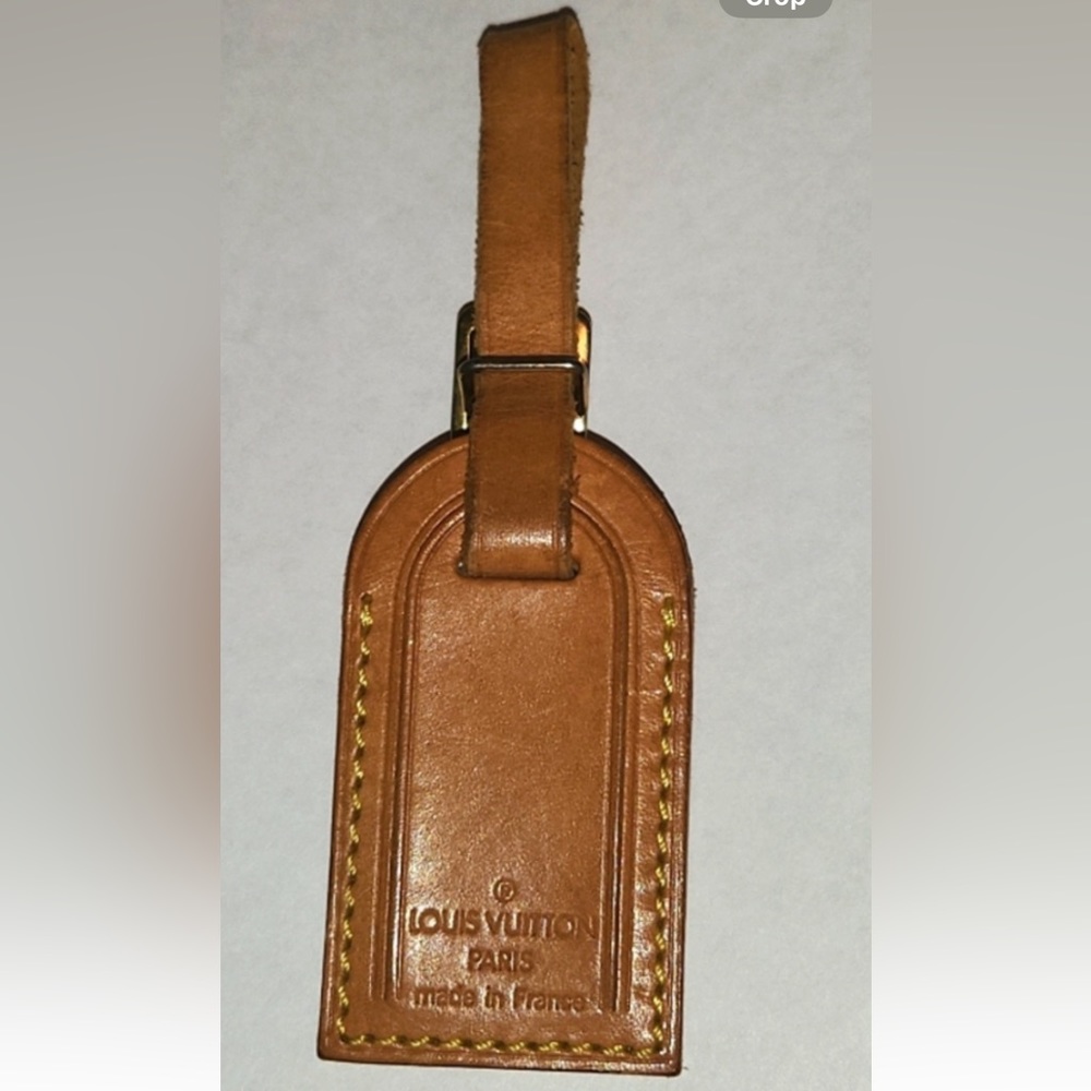 Authentic LV Leather Luggage Tag